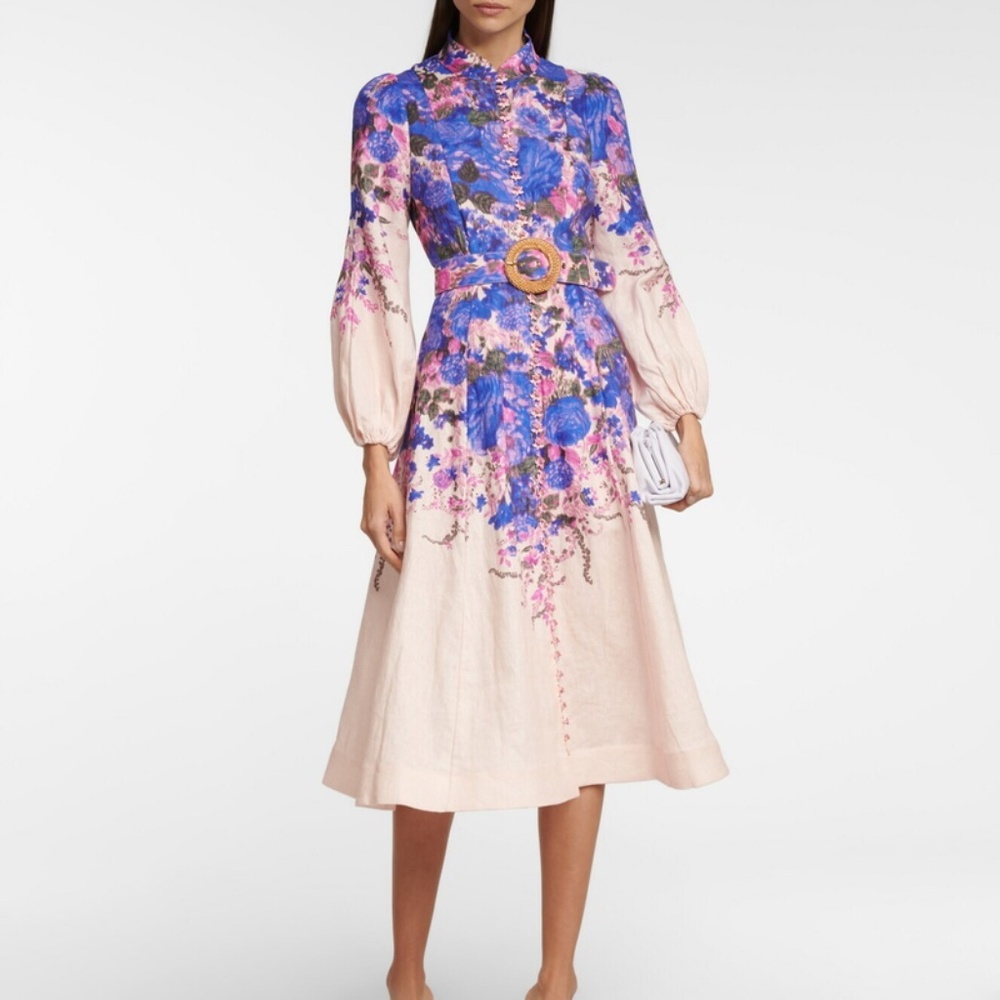 Zimmermann High Tide floral linen midi dress